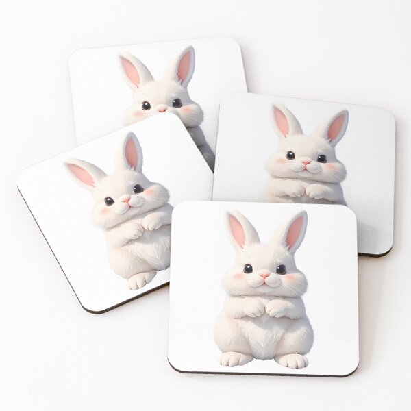 Item preview, Minimalist Sweet White Bunny - Pure Fluffy Rabbit Illustration designed and sold by lovelistivkaa.