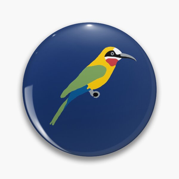 Item preview, White Fronted Bee Eater Bird Minimalist Tropical Wildlife Illustration designed and sold by donwillisjrart.