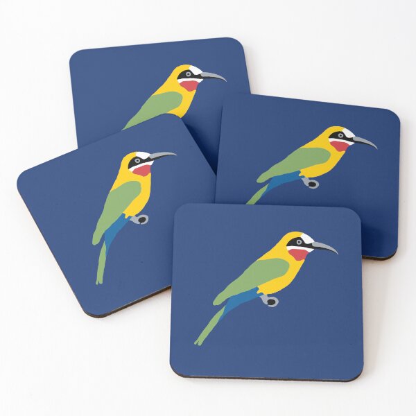 Item preview, White Fronted Bee Eater Bird Minimalist Tropical Wildlife Illustration designed and sold by donwillisjrart.