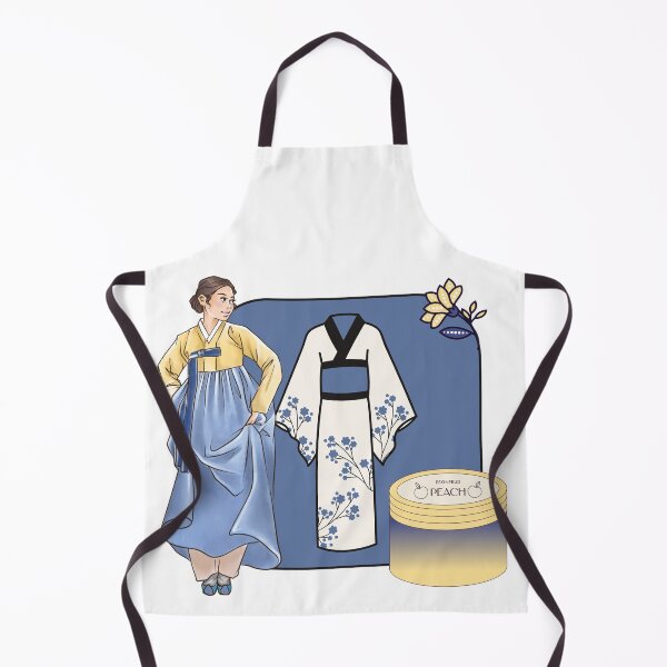 Item preview, Blue Hanbok Lady & Floral Kimono Art designed and sold by Kanniax.
