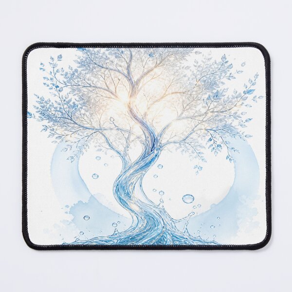 Item preview, Ethereal Water Light Tree Design | Unique Fantasy Nature Artwork designed and sold by Sticleg.