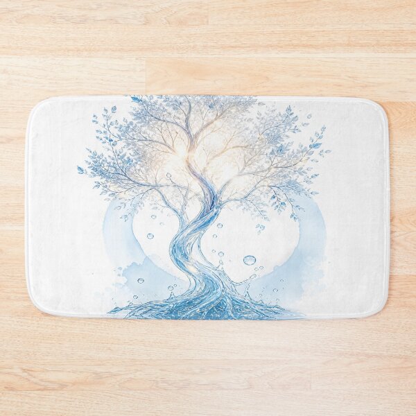 Item preview, Ethereal Water Light Tree Design | Unique Fantasy Nature Artwork designed and sold by Sticleg.