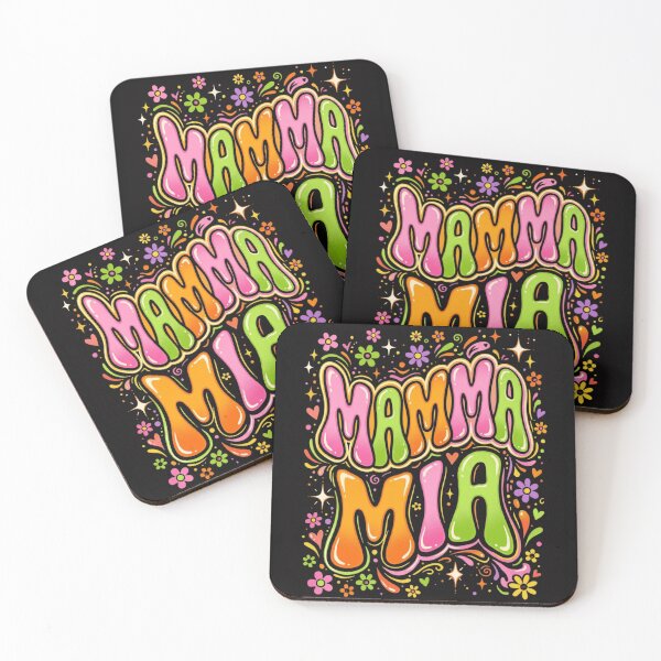 Item preview, Mamma Mia Retro Groovy Floral Typography Design designed and sold by New Art.