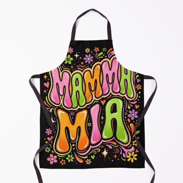 Item preview, Mamma Mia Retro Groovy Floral Typography Design designed and sold by New Art.