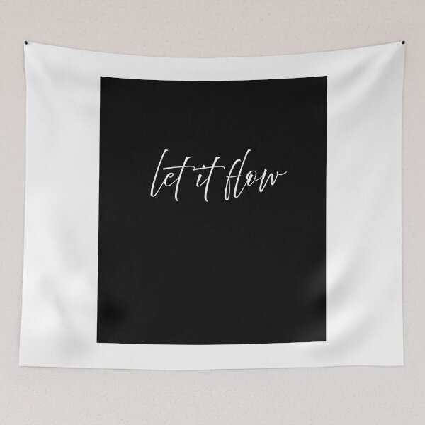 Item preview, Let It Flow Minimal Script Typography White Aesthetic Quote Design designed and sold by onubi.