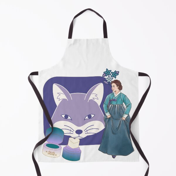 Item preview, Blue Hanbok Lady & Minimalist Fox Art designed and sold by Kanniax.
