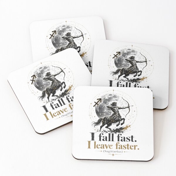 Item preview, Sagittarius Zodiac Statement T-Shirt – “I Fall Fast. I Leave Faster.” designed and sold by ZorviqueStudio.