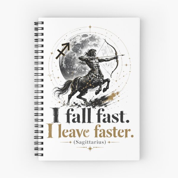 Item preview, Sagittarius Zodiac Statement T-Shirt – “I Fall Fast. I Leave Faster.” designed and sold by ZorviqueStudio.