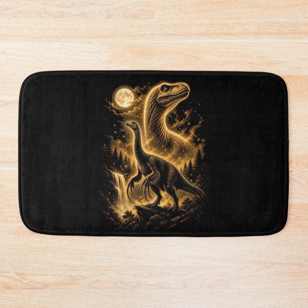 Item preview, Therizinosaurus Moonlight Glow Dinosaur Aesthetic Golden Claws Fantasy Night Art designed and sold by Syrupulse.