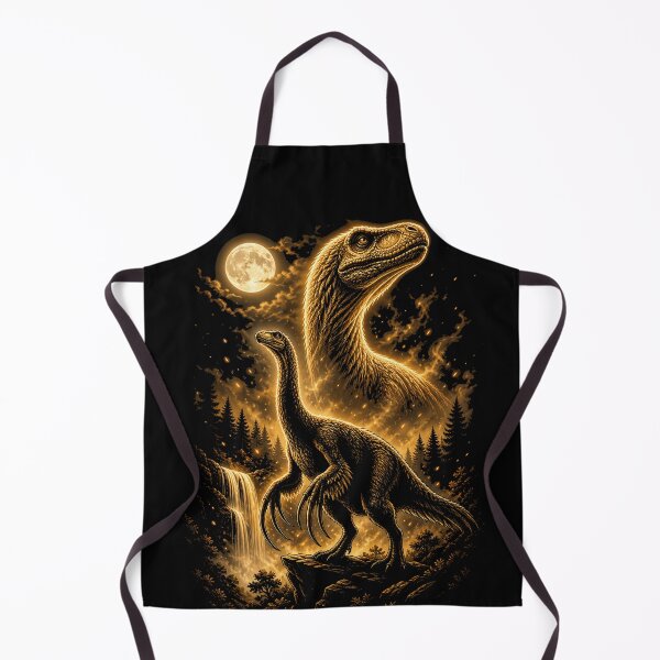 Item preview, Therizinosaurus Moonlight Glow Dinosaur Aesthetic Golden Claws Fantasy Night Art designed and sold by Syrupulse.