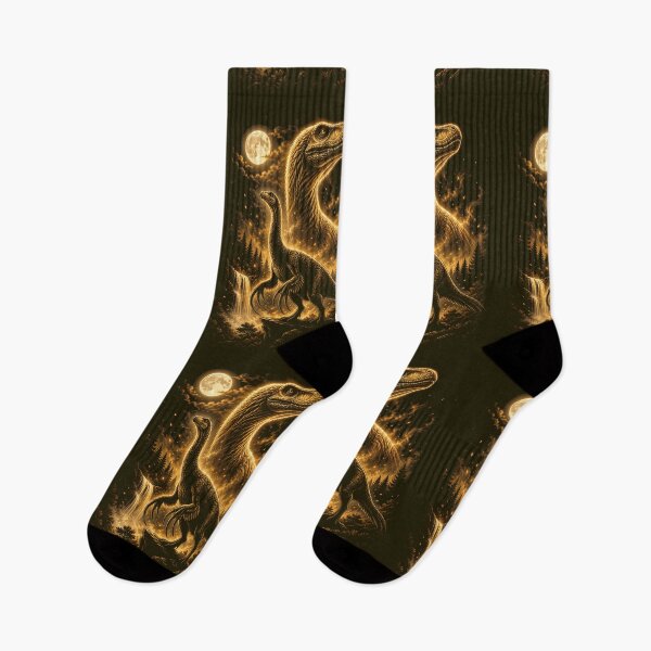 Item preview, Therizinosaurus Moonlight Glow Dinosaur Aesthetic Golden Claws Fantasy Night Art designed and sold by Syrupulse.