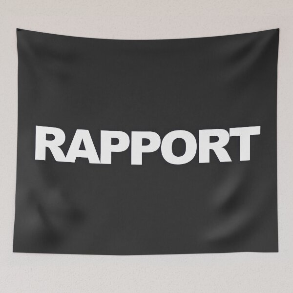 Item preview, RAPPORT — White Minimal Bold Type Statement designed and sold by WORDPAUSE.