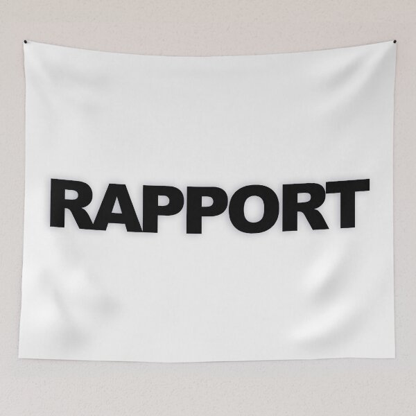 Item preview, RAPPORT — Black Minimal Bold Type Statement designed and sold by WORDPAUSE.