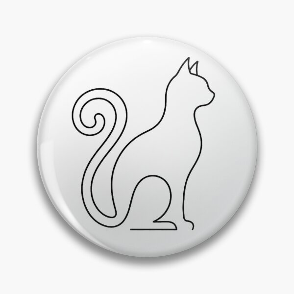 Item preview, Cat With Fine Lines designed and sold by RetroShopSerbia.