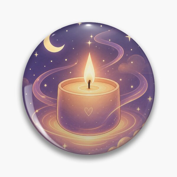 Item preview, Magic Candle Night Sky Sticker | Aesthetic Moon & Stars Glow, Dreamy Cosmic Candle Art designed and sold by Stick - O - pedia.