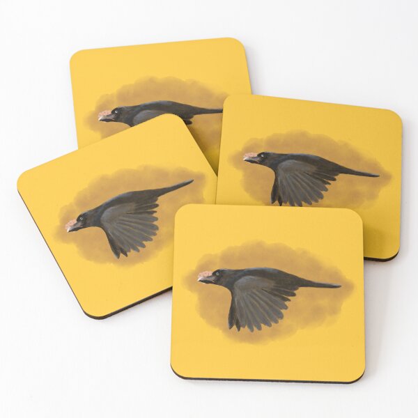 Item preview, A cute black bird with a cherry blossom in its beak designed and sold by greenPQBstudio.