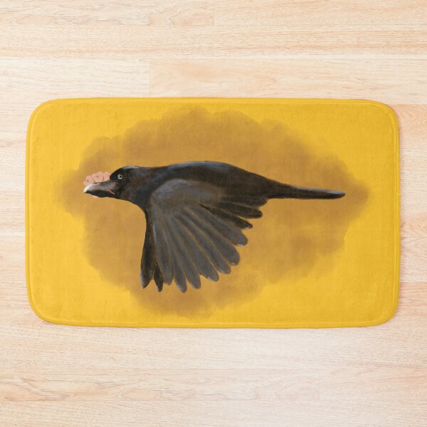 Item preview, A cute black bird with a cherry blossom in its beak designed and sold by greenPQBstudio.