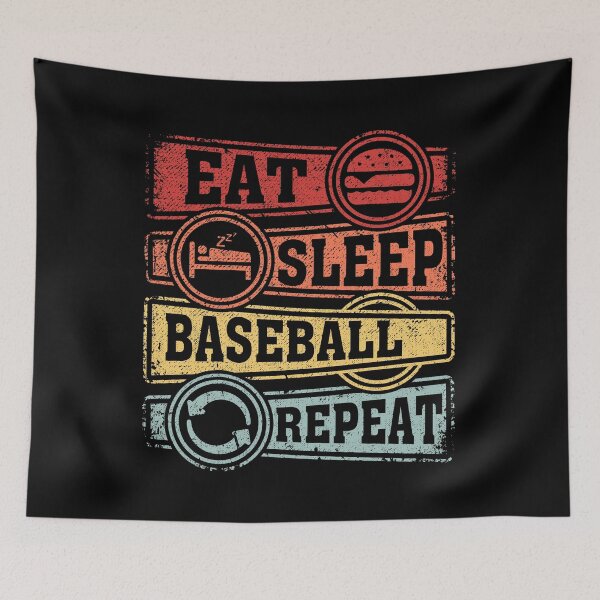 Item preview, Eat Sleep Baseball Repeat designed and sold by GabbyKash.