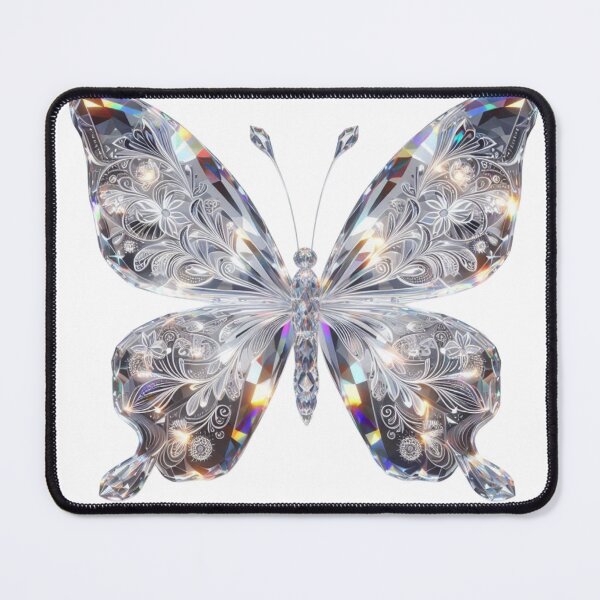 Item preview, Luxury Diamond Crystal Butterfly Art or Glittering Silver Butterfly Mandala designed and sold by Radhamadhaba Pattachitra Vibes”.