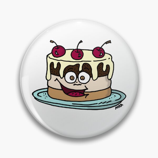Item preview, Happy Cake — Funny Birthday Cartoon Sticker designed and sold by MyxaART.