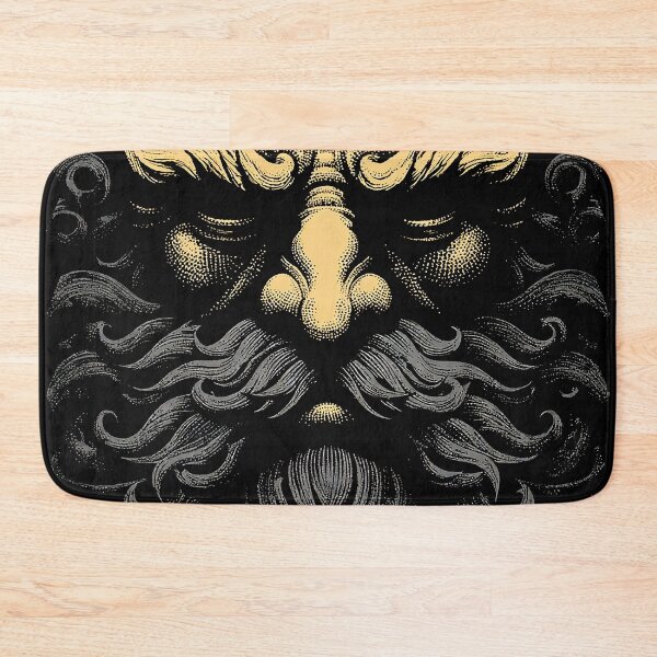 Item preview, Dark wise god with rich beard. Black and gold 127sm designed and sold by 127sm.