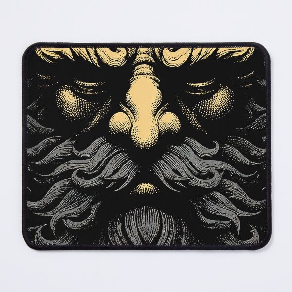 Item preview, Dark wise god with rich beard. Black and gold 127sm designed and sold by 127sm.
