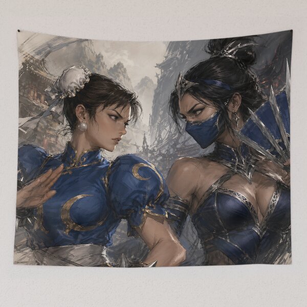 Item preview, Chun Li vs Kitana Street Fighter 6 Fanart designed and sold by bapupa.