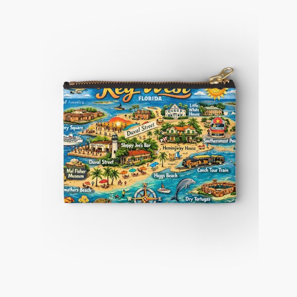 Item preview, Illustrated Map of Key West Florida designed and sold by Twisted Oak Gifts.