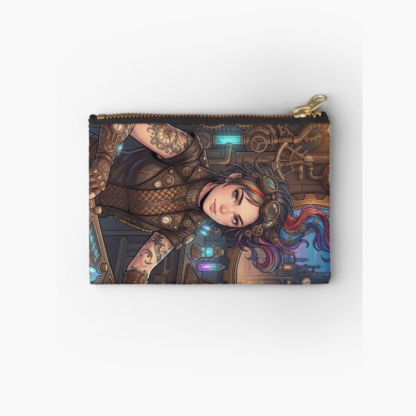 Item preview, Steampunk Machinist with Colorful Hair in Engine Room designed and sold by Vyxorea.
