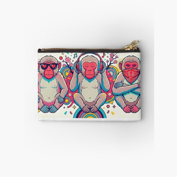 Item preview, See Hear Speak No Evil - Modern Japanese Snow Monkeys designed and sold by Kokeshidreams.