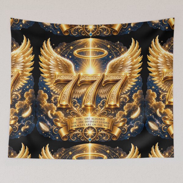 Item preview, Golden Angel Number 777 Divine Alignment Light designed and sold by HiteshArt111.