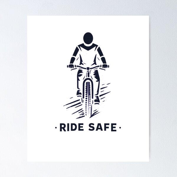 Item preview, Ride Safe Bicycle Minimal Graphic Design Cycling Safety Quote designed and sold by onubi.