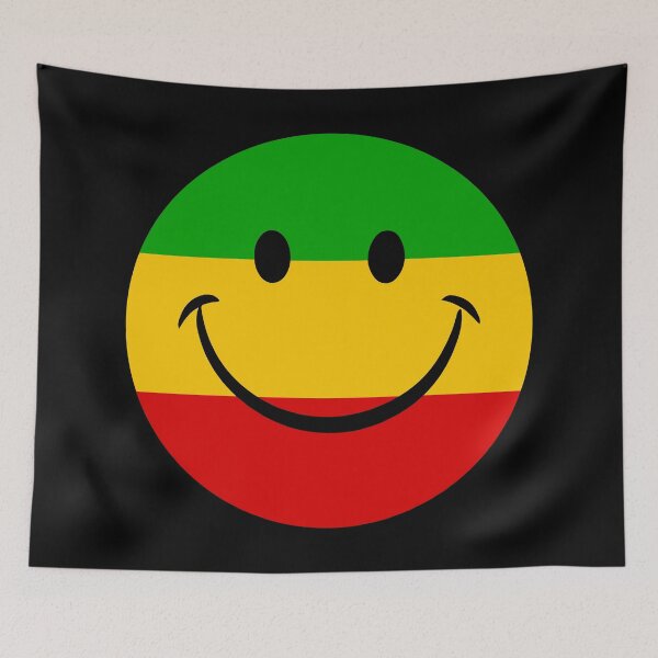 Artikelvorschau, Rasta-Emoji mit lächelndem Gesicht entworfen und verkauft von HotHibiscus.