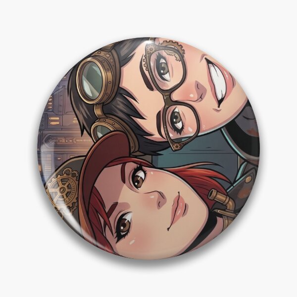 Item preview, Steampunk Friends Selfie in Retro-Futurism Style designed and sold by Vyxorea.