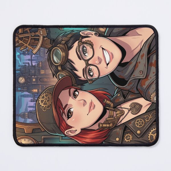 Item preview, Steampunk Friends Selfie in Retro-Futurism Style designed and sold by Vyxorea.