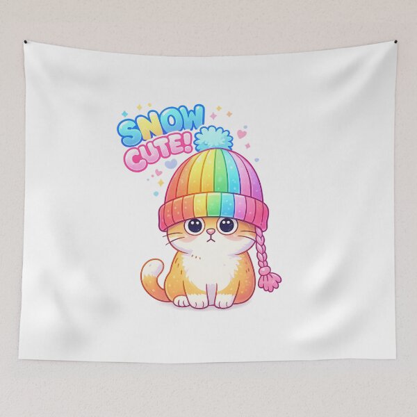 Item preview, Snow Cat Essential T-Shirt Winter Cute Kitty designed and sold by SoftSproutstu.