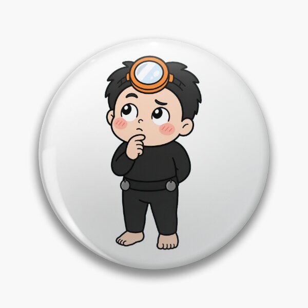Item preview, KOREA HAENAM - Cute Chibi Character Thinking Pondering Sticker designed and sold by KOREA-HAENAM.