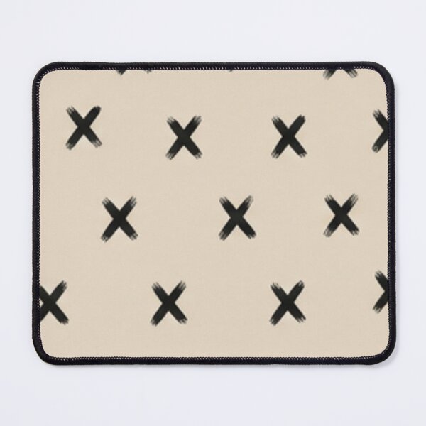 Item preview, Minimal Black X Pattern Beige Aesthetic Seamless Modern Abstract Brush Stroke Design designed and sold by WellN.