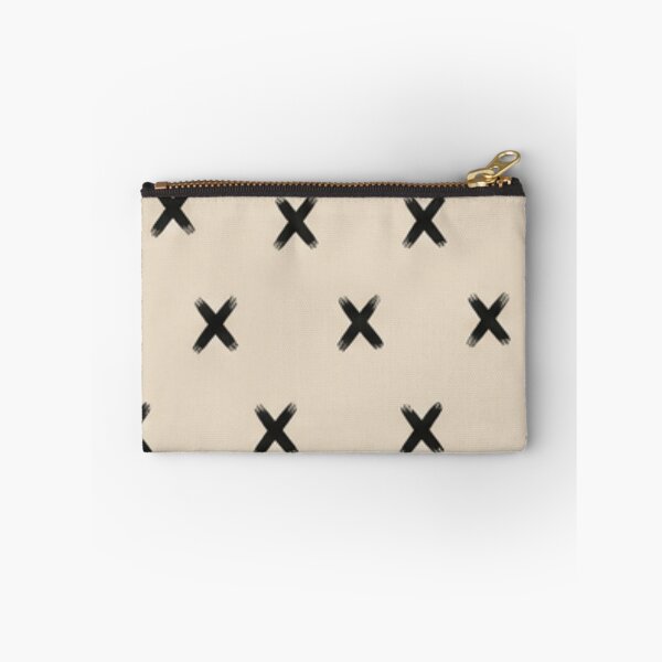 Item preview, Minimal Black X Pattern Beige Aesthetic Seamless Modern Abstract Brush Stroke Design designed and sold by WellN.