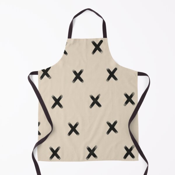 Item preview, Minimal Black X Pattern Beige Aesthetic Seamless Modern Abstract Brush Stroke Design designed and sold by WellN.