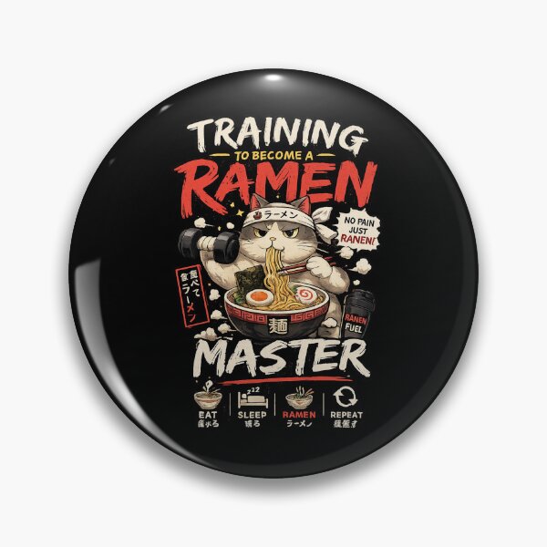 Item preview, Ramen Master Cat – Funny Anime Gym T-Shirt | Eat Sleep Ramen Repeat | Cute Otaku Design designed and sold by YamiSociety.