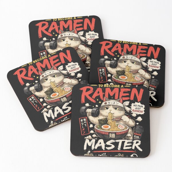 Item preview, Ramen Master Cat – Funny Anime Gym T-Shirt | Eat Sleep Ramen Repeat | Cute Otaku Design designed and sold by YamiSociety.
