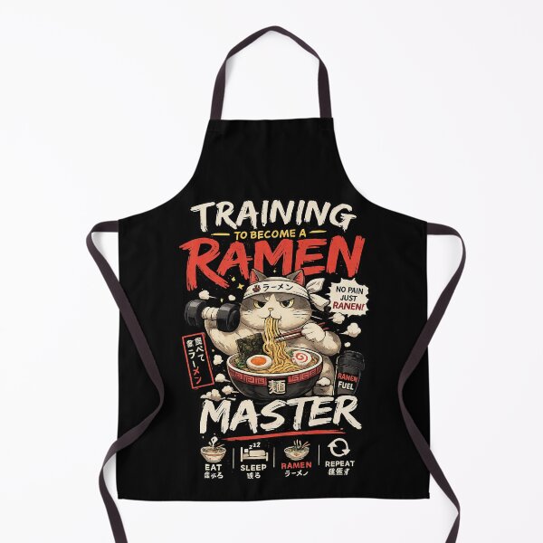 Item preview, Ramen Master Cat – Funny Anime Gym T-Shirt | Eat Sleep Ramen Repeat | Cute Otaku Design designed and sold by YamiSociety.