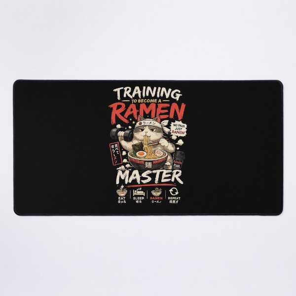 Item preview, Ramen Master Cat – Funny Anime Gym T-Shirt | Eat Sleep Ramen Repeat | Cute Otaku Design designed and sold by YamiSociety.