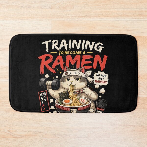 Item preview, Ramen Master Cat – Funny Anime Gym T-Shirt | Eat Sleep Ramen Repeat | Cute Otaku Design designed and sold by YamiSociety.