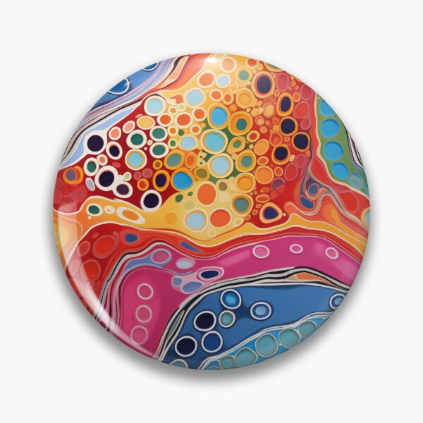 Item preview, Aboriginal Inspired Dot Art - Vibrant Colorful Streams designed and sold by GrinGalore.