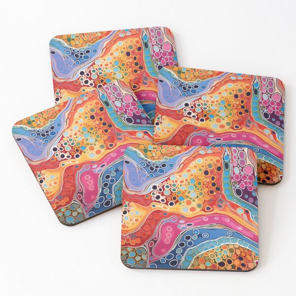 Item preview, Aboriginal Inspired Dot Art - Vibrant Colorful Streams designed and sold by GrinGalore.