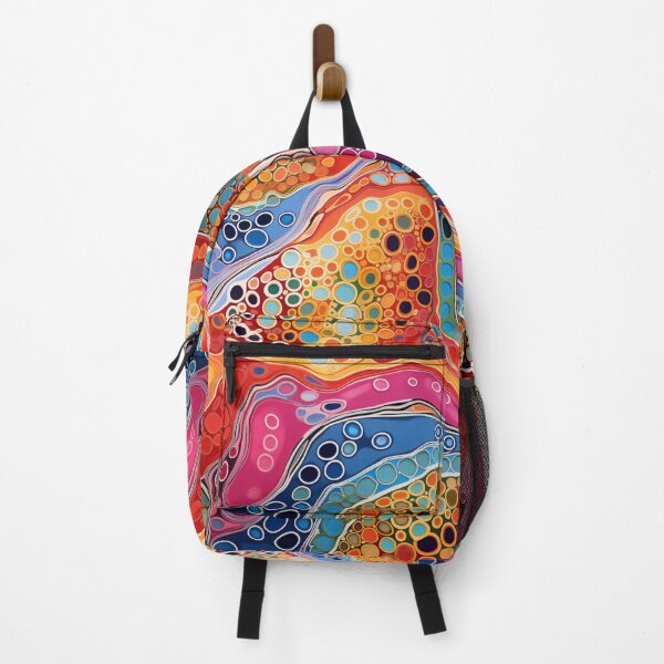 Item preview, Aboriginal Inspired Dot Art - Vibrant Colorful Streams designed and sold by GrinGalore.