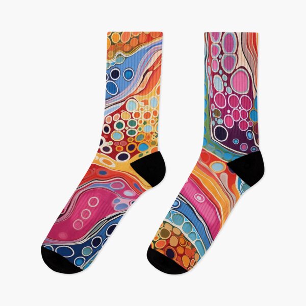 Item preview, Aboriginal Inspired Dot Art - Vibrant Colorful Streams designed and sold by GrinGalore.
