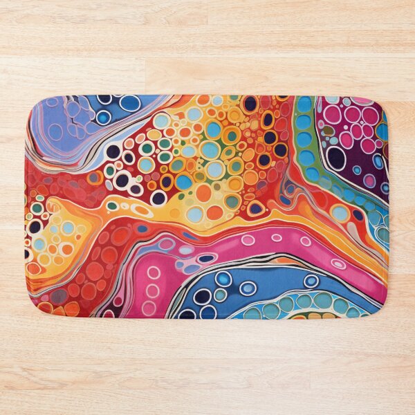 Item preview, Aboriginal Inspired Dot Art - Vibrant Colorful Streams designed and sold by GrinGalore.
